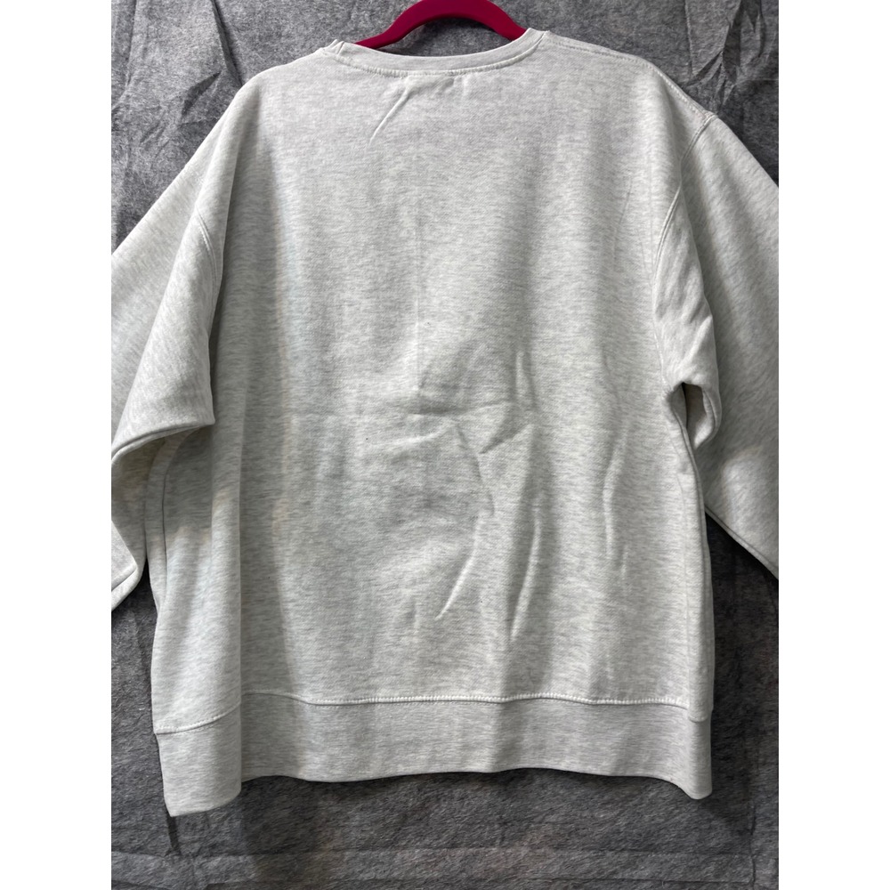 Pacific & Co Heather Gray Pink Skeleton Cowgirl Embroidered Sweatshirt XL - Picture 13 of 14